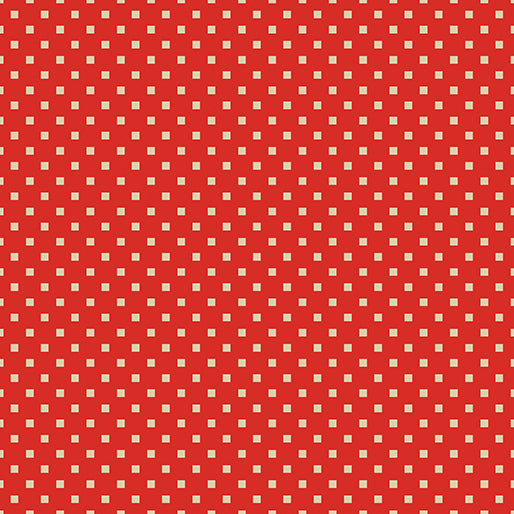 Snazzy Squares Red/Linen