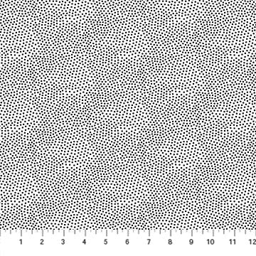 Northcott - Simply Neutral 2 - 23919-99 - Random Dots - White Black