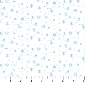 Christmas Wonder White Mini Snowflake Northcott 25321-10