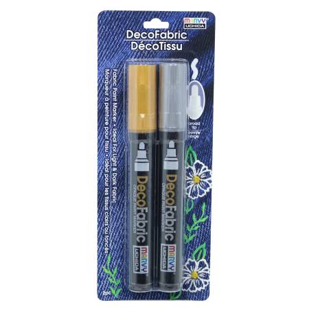 Deco Fabric Marker 2 Pack Gold and Silver