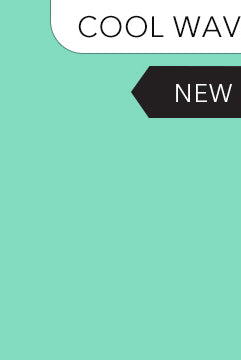 Mint green background with 'Cool Wave' text and a black banner.