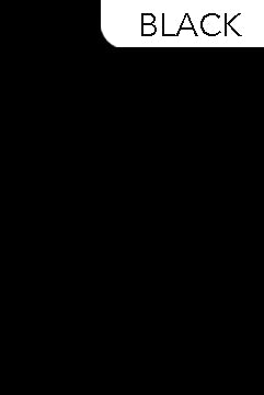 Solid black color swatch with 'BLACK' text above it