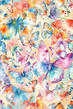 Butterfly Wishes Cream 108in Wideback # WB-W130-005-800 Carmon's Quilt Shop