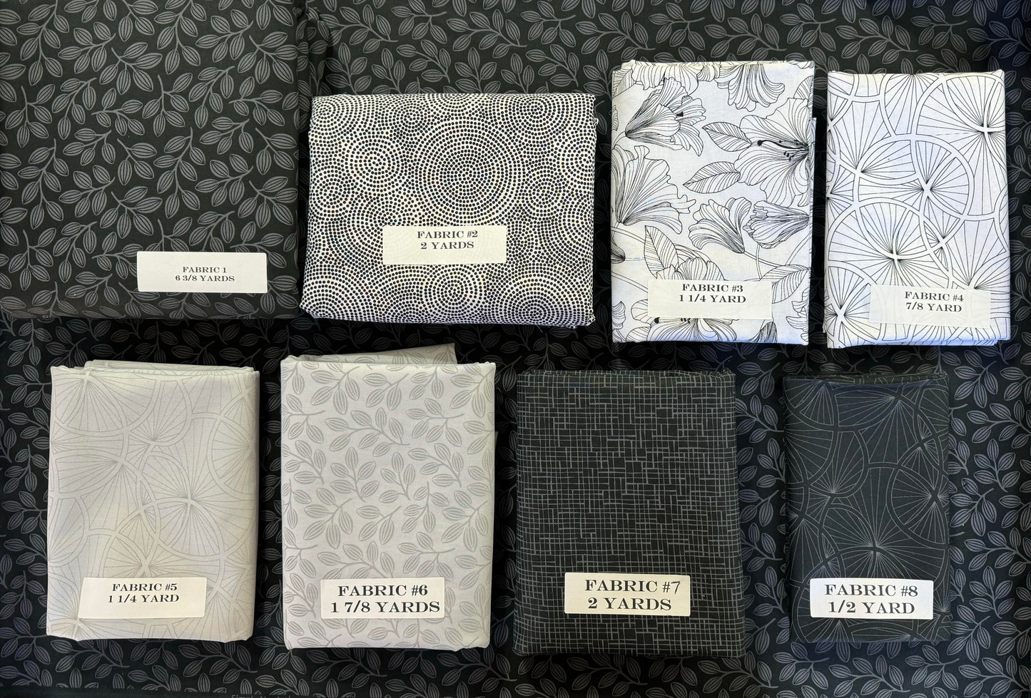 Black, White on Gray and More 100" x 100" Quilt Kit