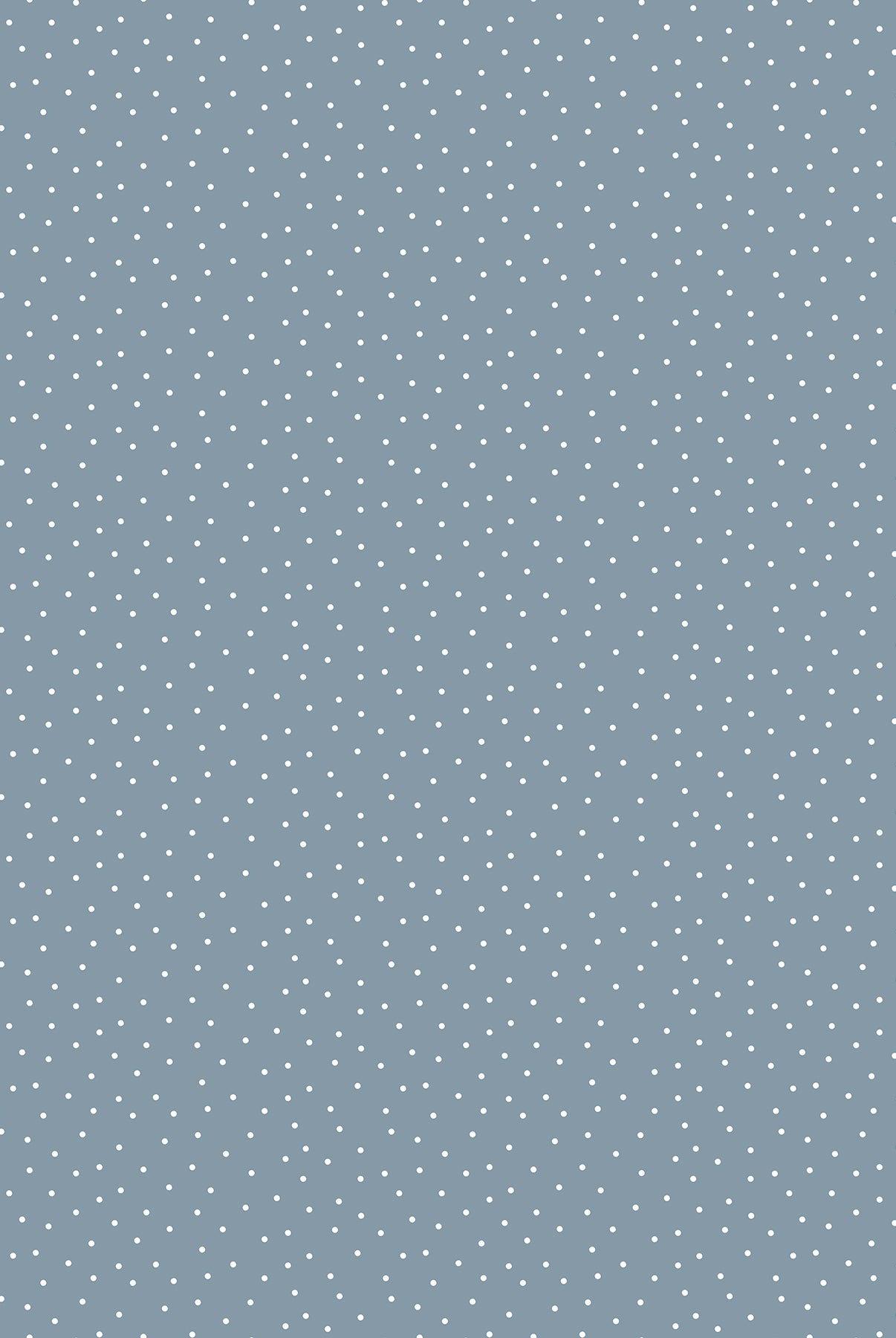 Pattern of small white dots on a blue background Figo Nest Pea Flower Dots Fabric #92100-42 Carmon's Quilt Shop
