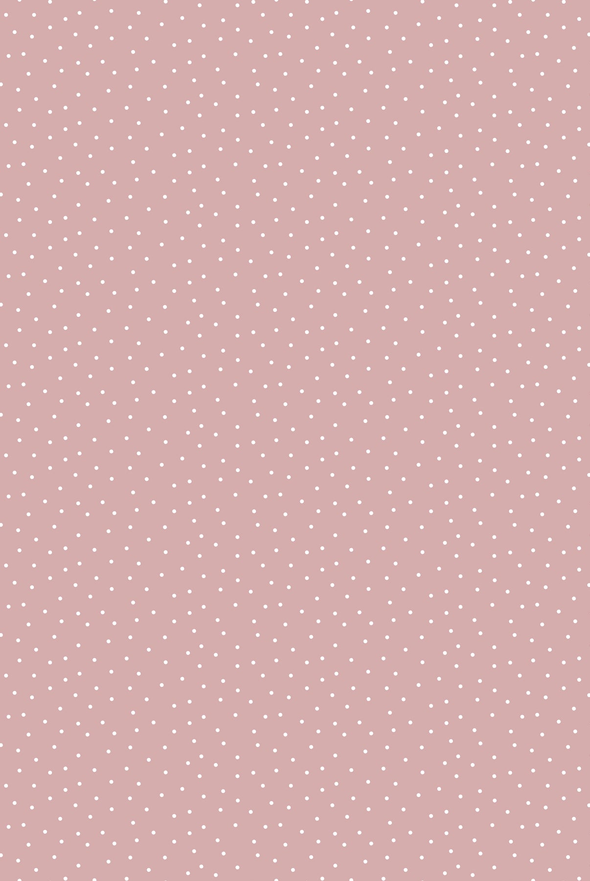 Pattern of small white polka dots on a pink background Figo Nest Rose Dots Fabric #92100-22 Carmon's Quilt Shop