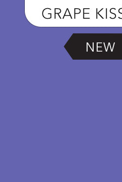 Purple color swatch with 'Grape Kiss' text and a label saying 'NEW'. Grape Kiss Northcott Colorworks Solid- 9000-851 Carmon's Quilt Shop
