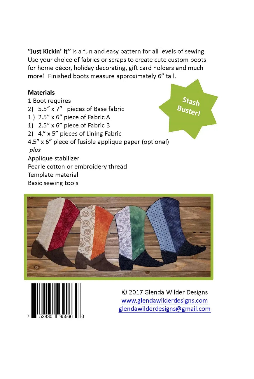Just Kickin' It Quilt Pattern - Moderns Quilt Pattern by Glenda Wilder - Carmon's Quilt Shop