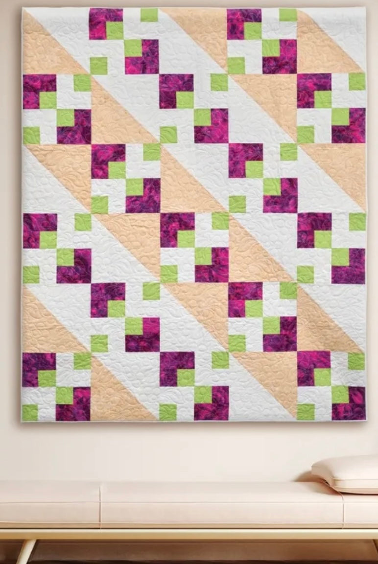 Jamberry Pie Modern Quilt Pattern - 60" X 72" - Designed By Glenda Wilder - Carmon's Quilt Shop