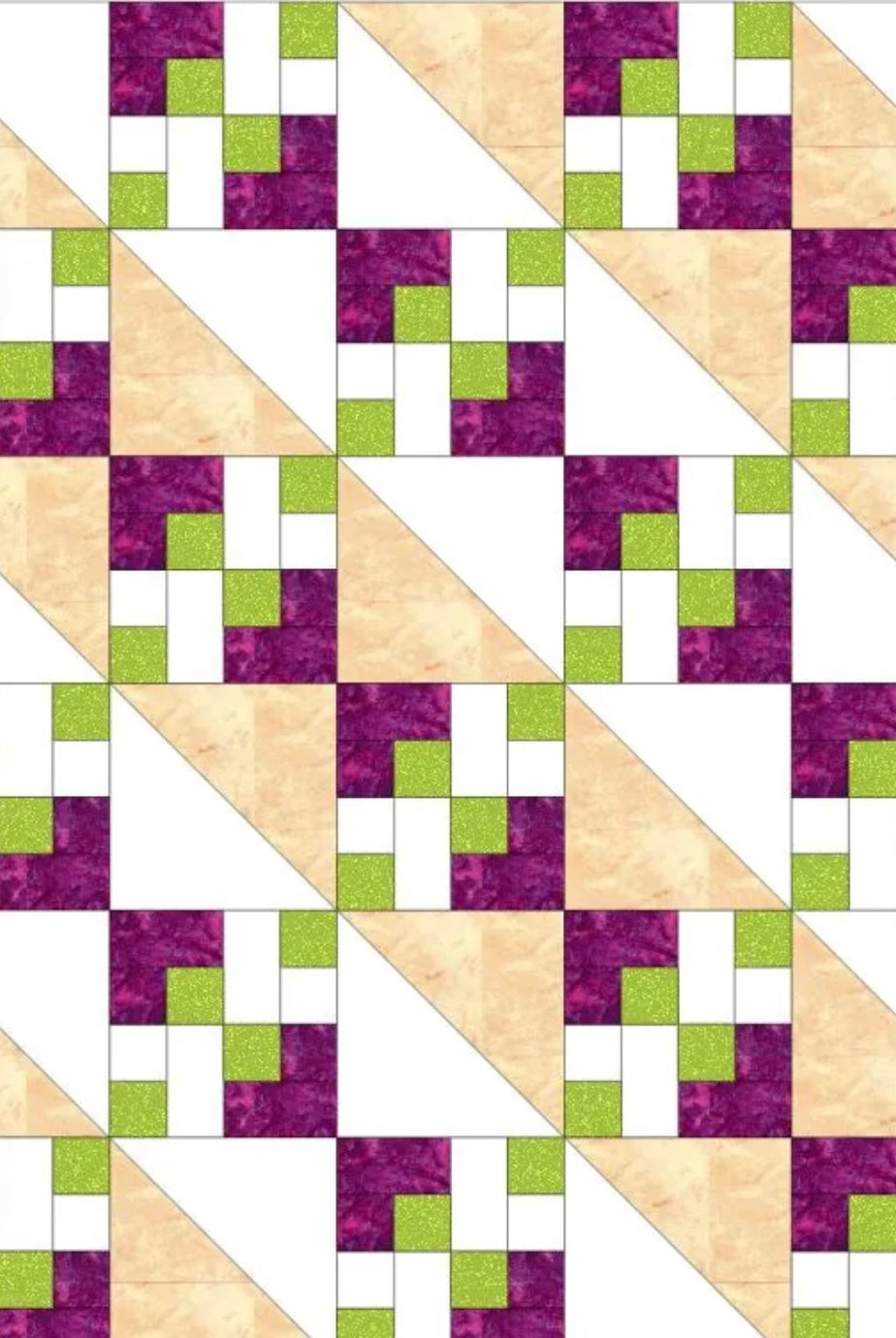 Jamberry Pie Modern Quilt Pattern - 60" X 72" - Designed By Glenda Wilder - Carmon's Quilt Shop