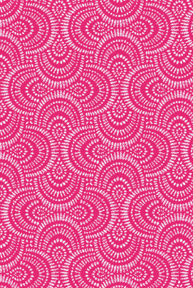 Pink and white circular pattern on a pink background