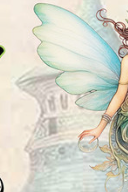 Three fairies with 'Enchanted' text on a colorful background