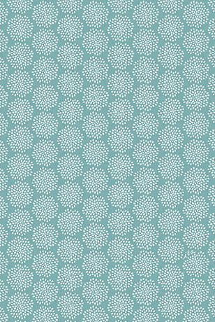 Teal fabric with a subtle geometric pattern Sweet Summer Dandelion Puffs Blue - 31397-B - QT Fabrics - Carmon's Quilt Shop