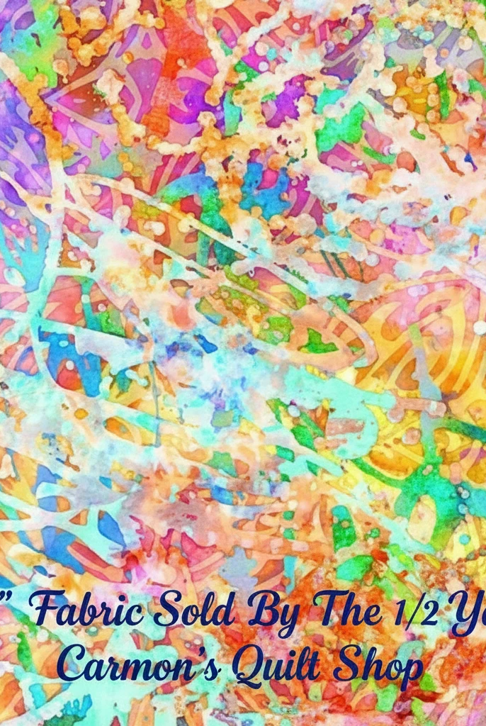 Carmon's Quilt Shop QT Fabrics Got Your Back multi-colored abstract splatter print 100% cotton quilting fabric