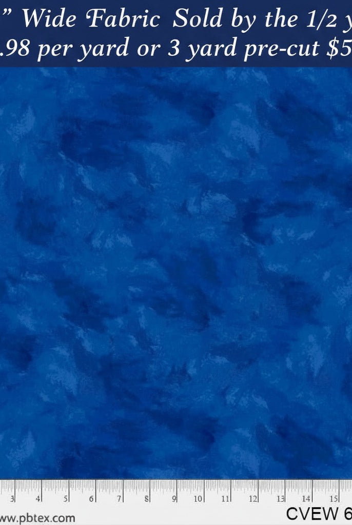 Carmon's Quilt Shop blue crushed velvet texture 108 inch wide cotton backing fabric for quilting