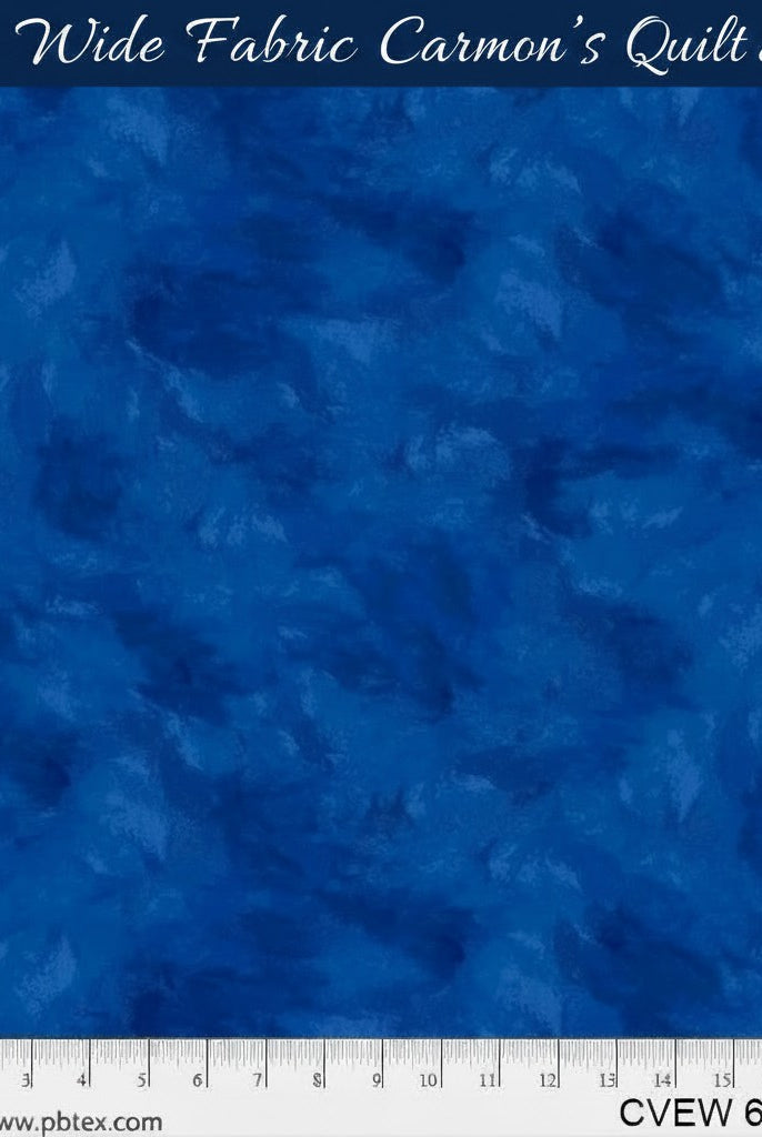 Carmon's Quilt Shop blue crushed velvet texture 108-inch wide cotton backing fabric for quilting