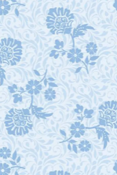 Carmon's Quilt Shop light blue floral fabric with intricate paisley background pattern for quilting projects