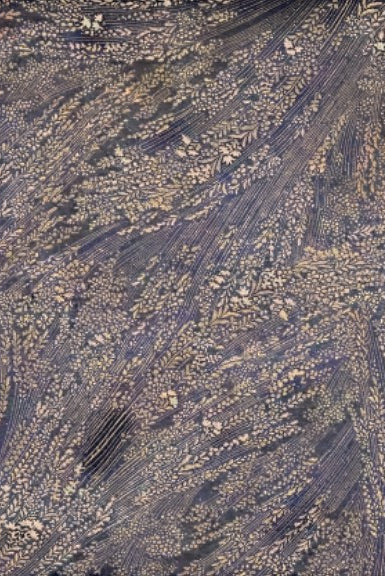Carmon's Quilt Shop Meadow Breeze brown floral 108-inch wide cotton quilt backing fabric with intricate botanical print.
