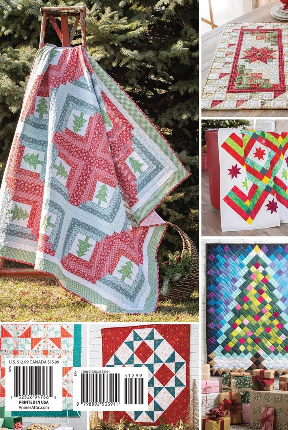 Carmon's Quilt Shop Christmas quilting pattern book featuring festive holiday quilt designs and seasonal projects.