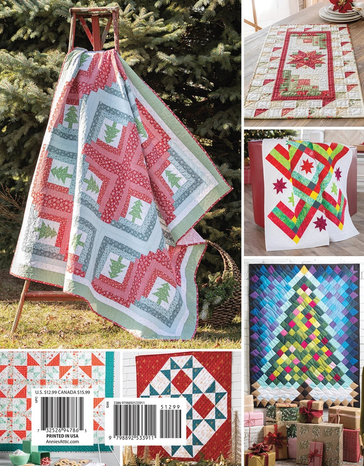 Carmon's Quilt Shop Christmas quilting pattern book featuring festive holiday quilt designs and seasonal projects.