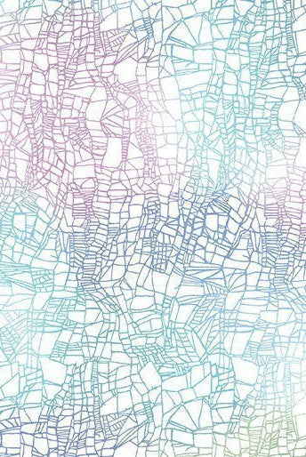 Carmon's Quilt Shop Dragonfly Wonder cotton fabric featuring a blue and purple abstract crackle pattern