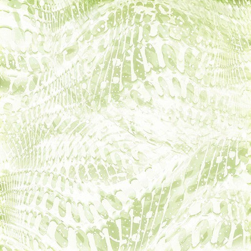 Carmon's Quilt Shop Dragonfly Wonder cotton fabric with abstract light green and white dragonfly wing patterns