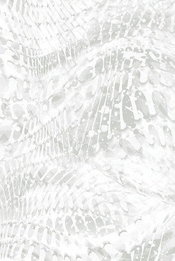 Carmon's Quilt Shop Dragonfly Wonder white cotton fabric with abstract dragonfly wing and floral patterns