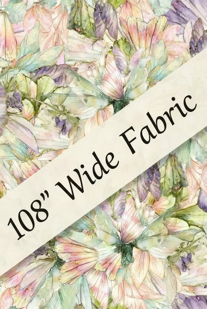 Carmon's Quilt Shop Fairy Boutique Make a Wish multi-colored 108-inch wide cotton quilt backing fabric