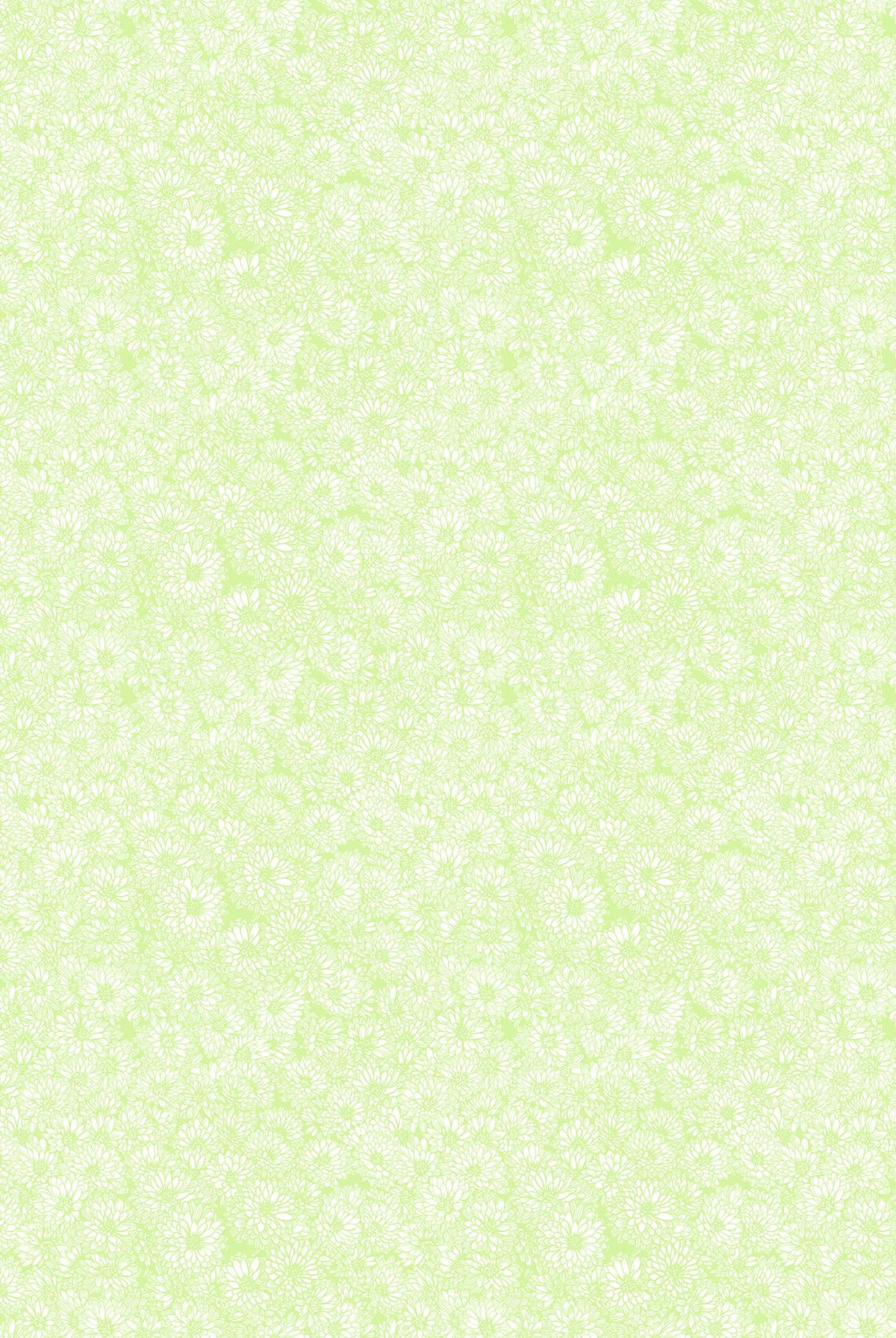 Carmon's Quilt Shop light green cotton fabric with a delicate white floral print for the Main Street quilt kit