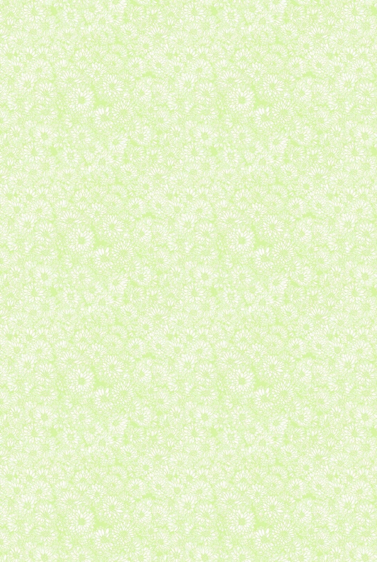 Carmon's Quilt Shop light green cotton fabric with a delicate white floral print from the Main Street Quilt Kit