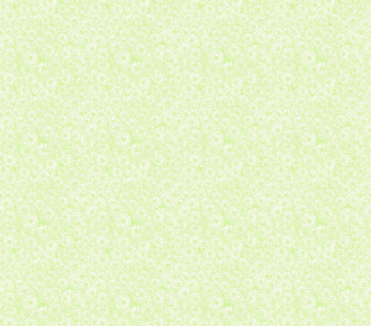 Carmon's Quilt Shop light green cotton fabric with a delicate white floral print from the Main Street Quilt Kit