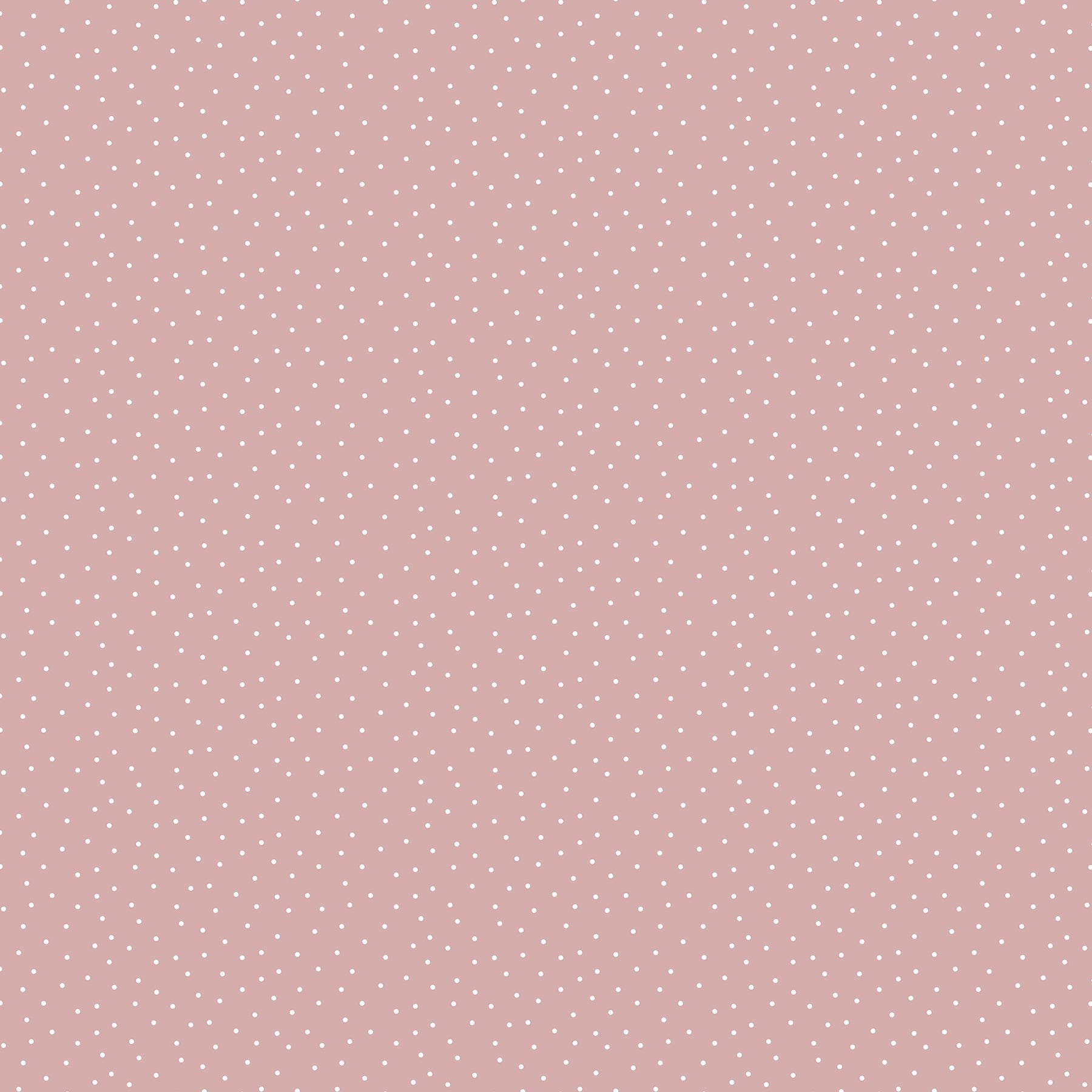 Carmon's Quilt Shop Figo Nest collection dusty pink cotton fabric with small white polka dot pattern