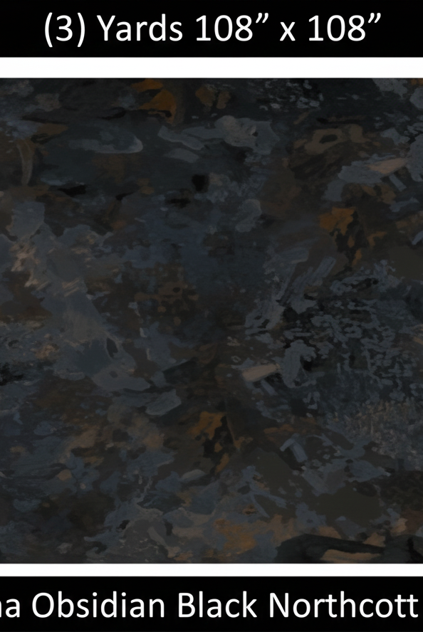 Carmon's Quilt Shop Chroma Obsidian black 108-inch wide cotton quilting fabric with a textured blender design.