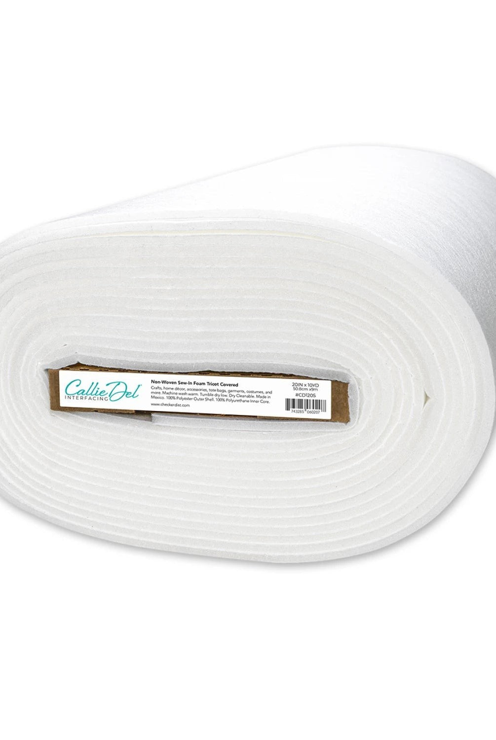 Carmon's Quilt Shop Callie Daniel off-white non-woven sew-in foam interfacing roll for structured sewing projects