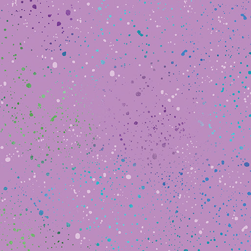 Carmon's Quilt Shop Benartex Dragonfly Wonder orchid purple cotton quilting fabric with multi-colored paint splatter