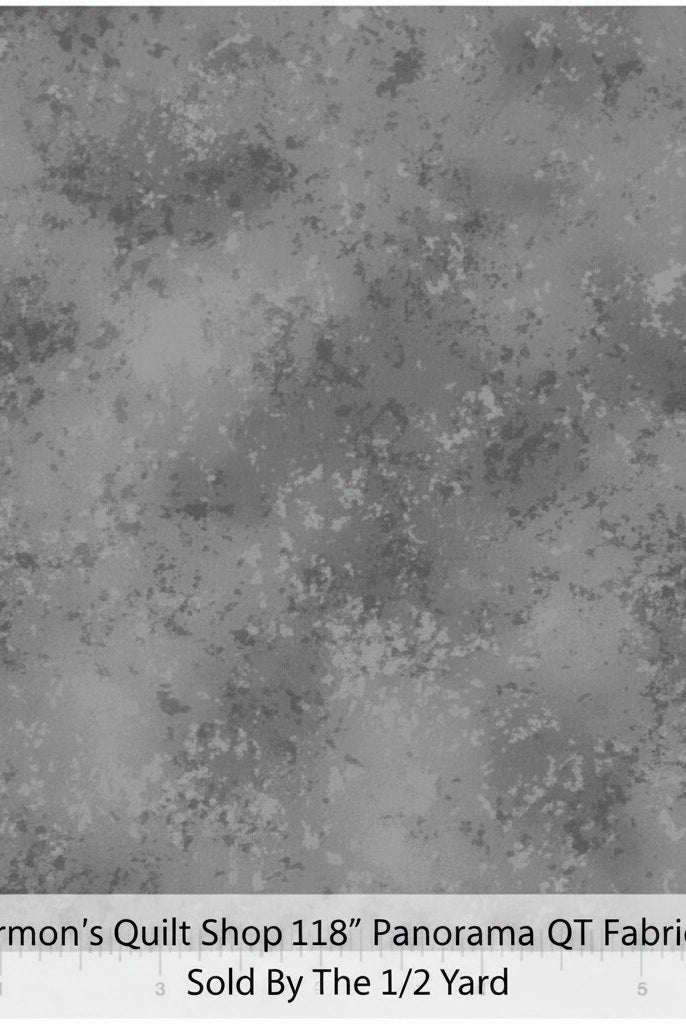 Carmon's Quilt Shop QT Fabrics Panorama Rapture blender cotton fabric in cement grey with a mottled texture.