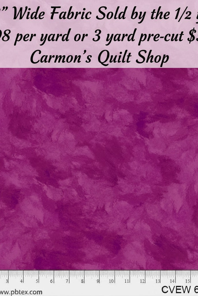 Carmon's Quilt Shop pink crushed velvet texture 108-inch wide cotton quilting fabric for quilt backing
