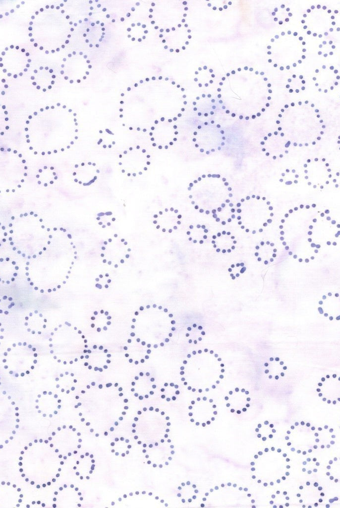 Carmon's Quilt Shop Island Batik Vintner's Treasure purple and white fabric with a circular bubble pattern