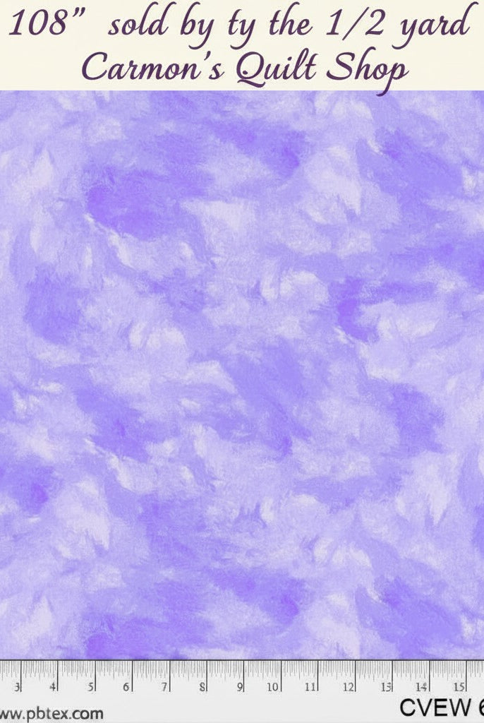 Carmon's Quilt Shop purple crushed velvet texture 108 inch wide cotton quilting fabric for quilt backing