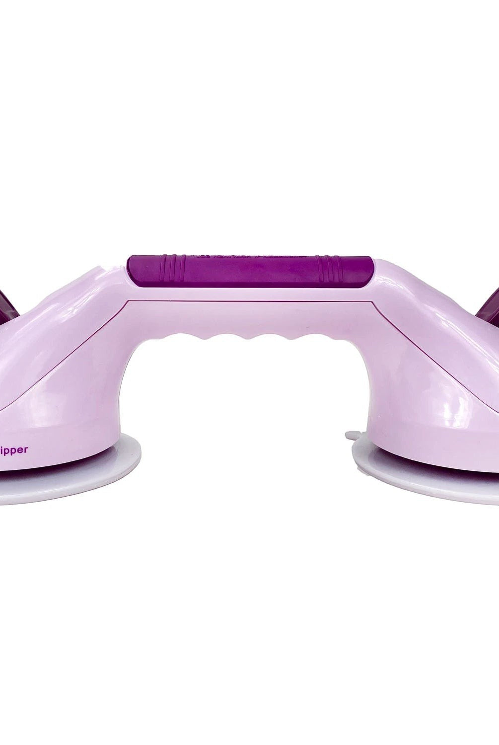 Carmon's Quilt Shop purple plastic Gypsy Gripper ruler handle with dual suction cups for safe quilting