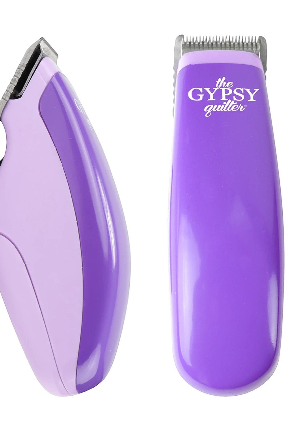 Carmon's Quilt Shop Gypsy Snip-N-Pin purple battery-operated thread shaver with precision steel blades