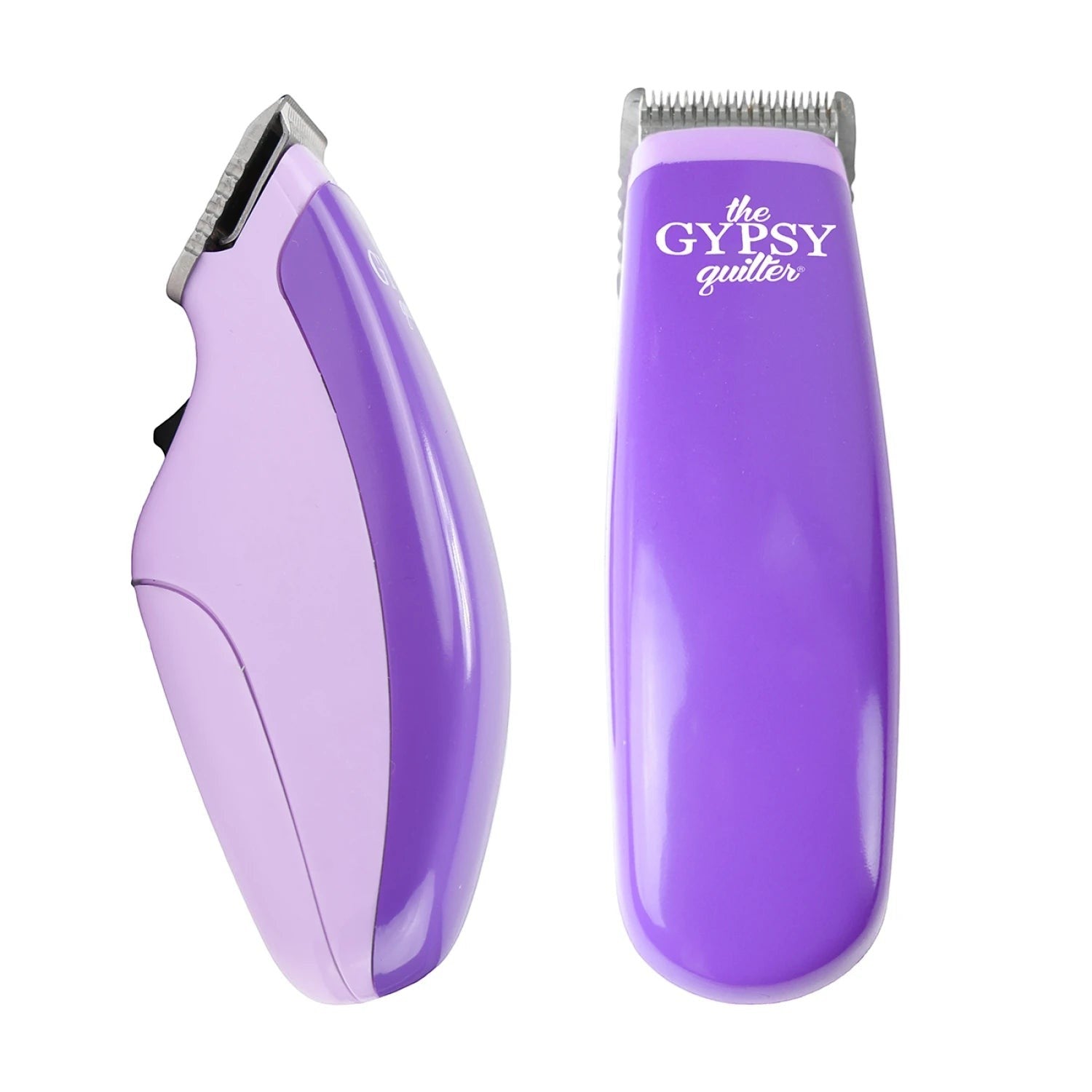 Carmon's Quilt Shop Gypsy Snip-N-Pin purple battery-operated thread shaver with precision steel blades