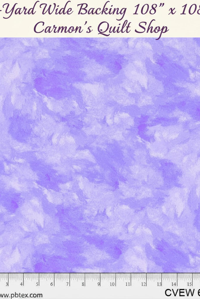 Carmon's Quilt Shop purple crushed velvet texture 108 inch wide cotton backing fabric for quilting
