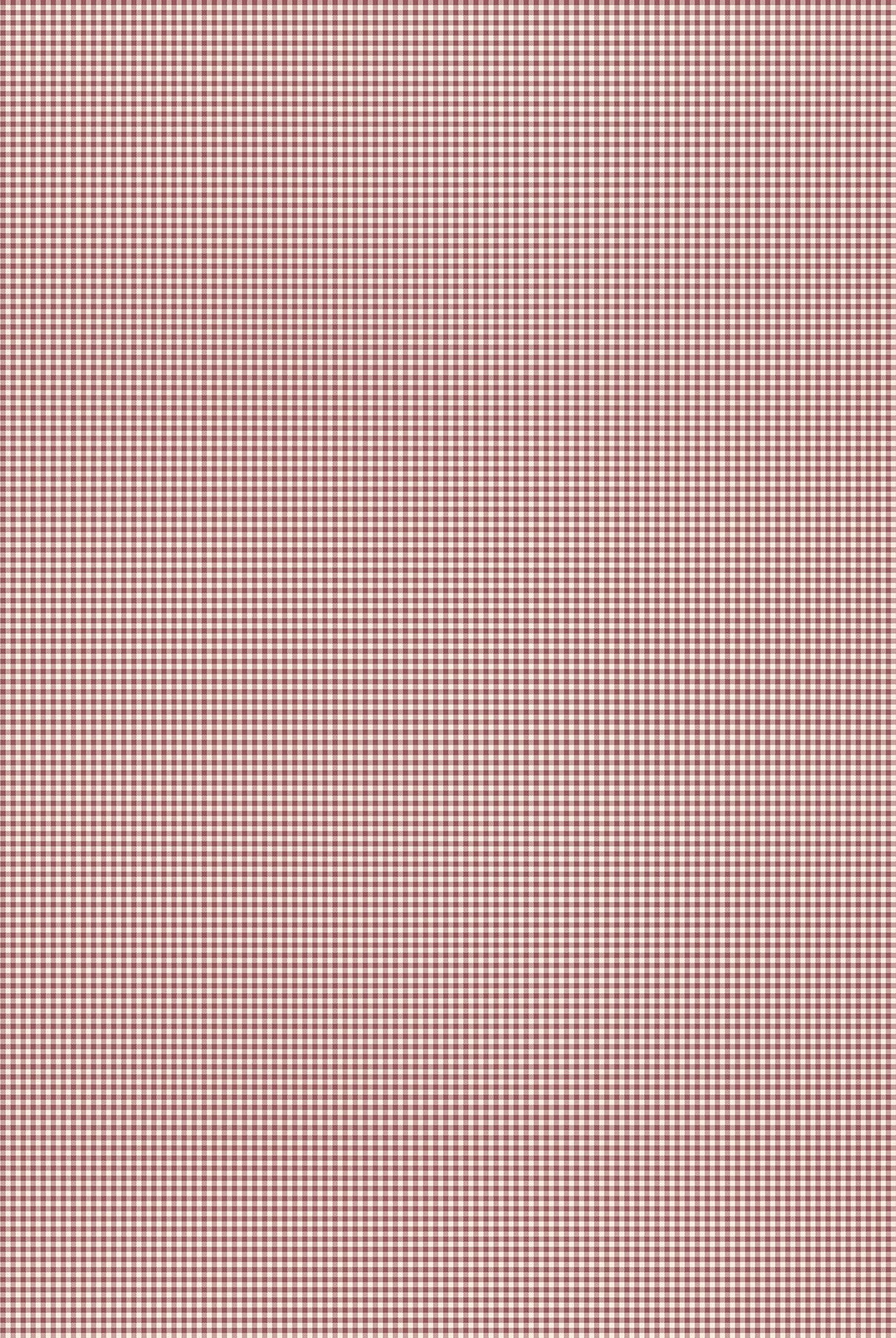 Carmon's Quilt Shop Figo Nest collection fabric featuring a small-scale red and white gingham check pattern.