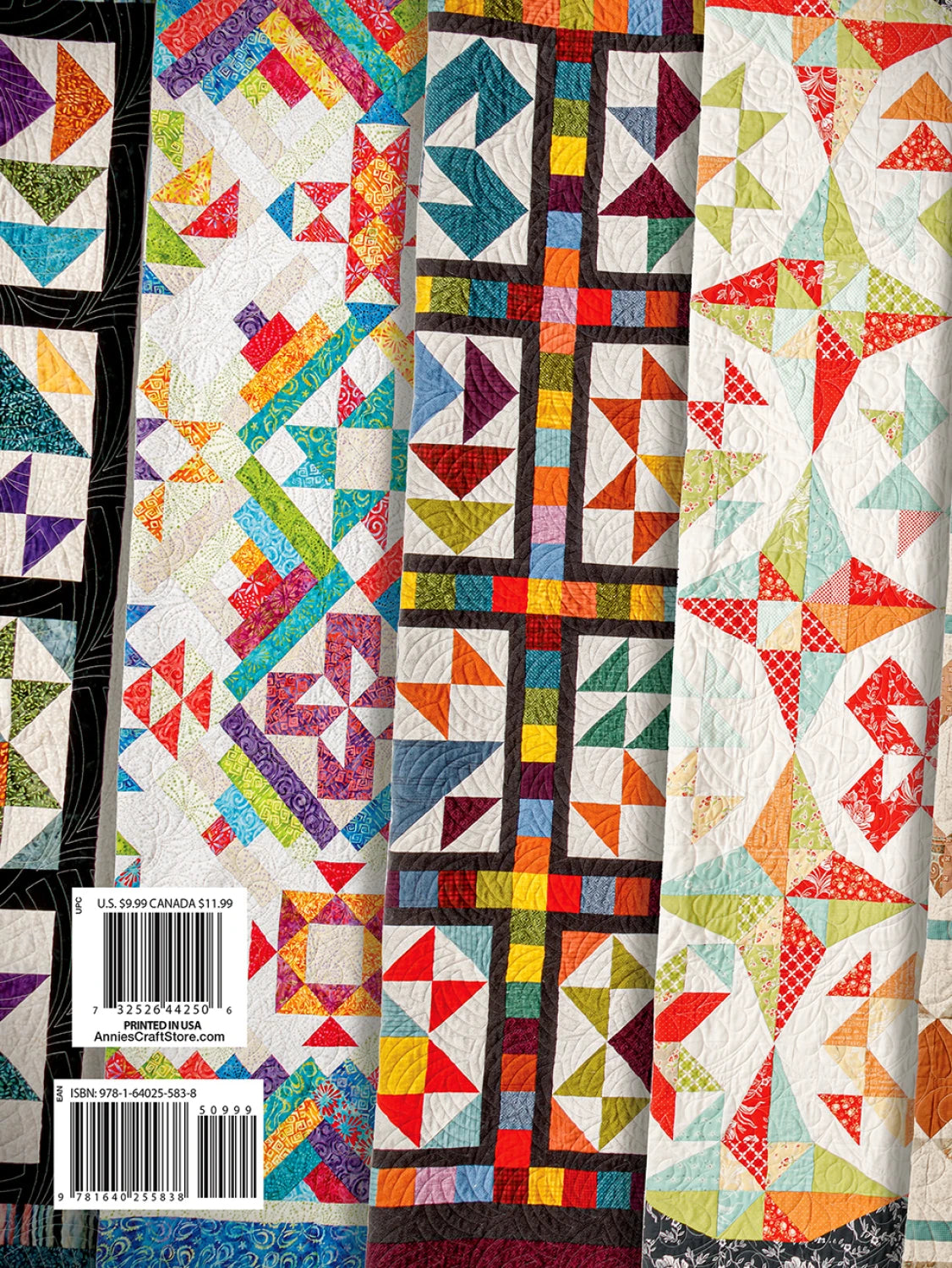 Carmon's Quilt Shop Mix & Match Quilt Sampler Settings book cover featuring colorful geometric patchwork quilt designs