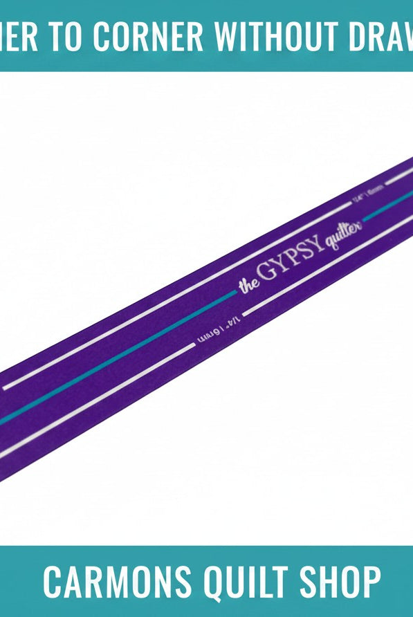 Carmon's Quilt Shop The Gypsy Quilter purple washi tape with white seam guide lines for precise quilting