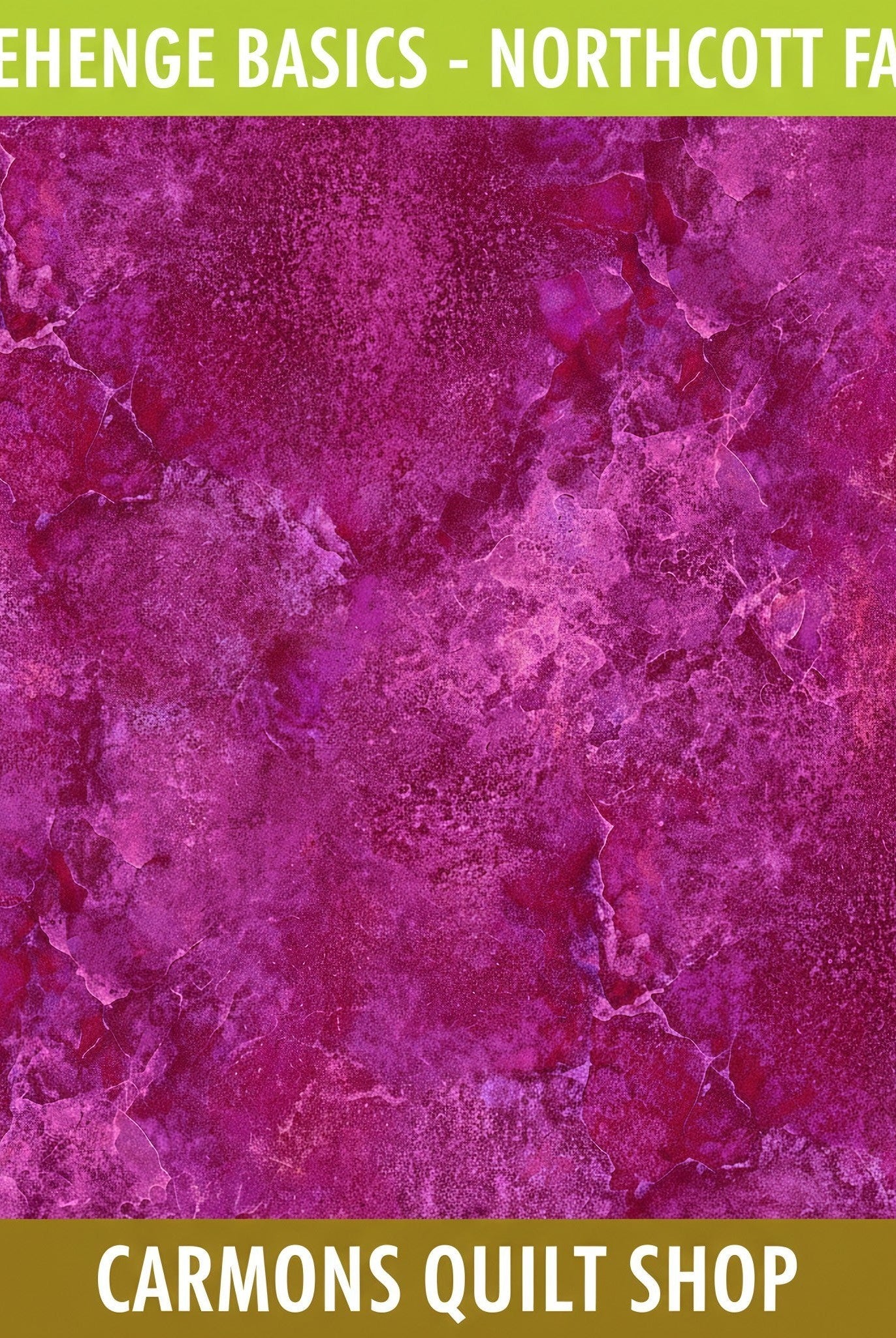 Carmon's Quilt Shop Stonehenge Basics premium cotton fabric in a vibrant magenta marble texture by Northcott Fabrics