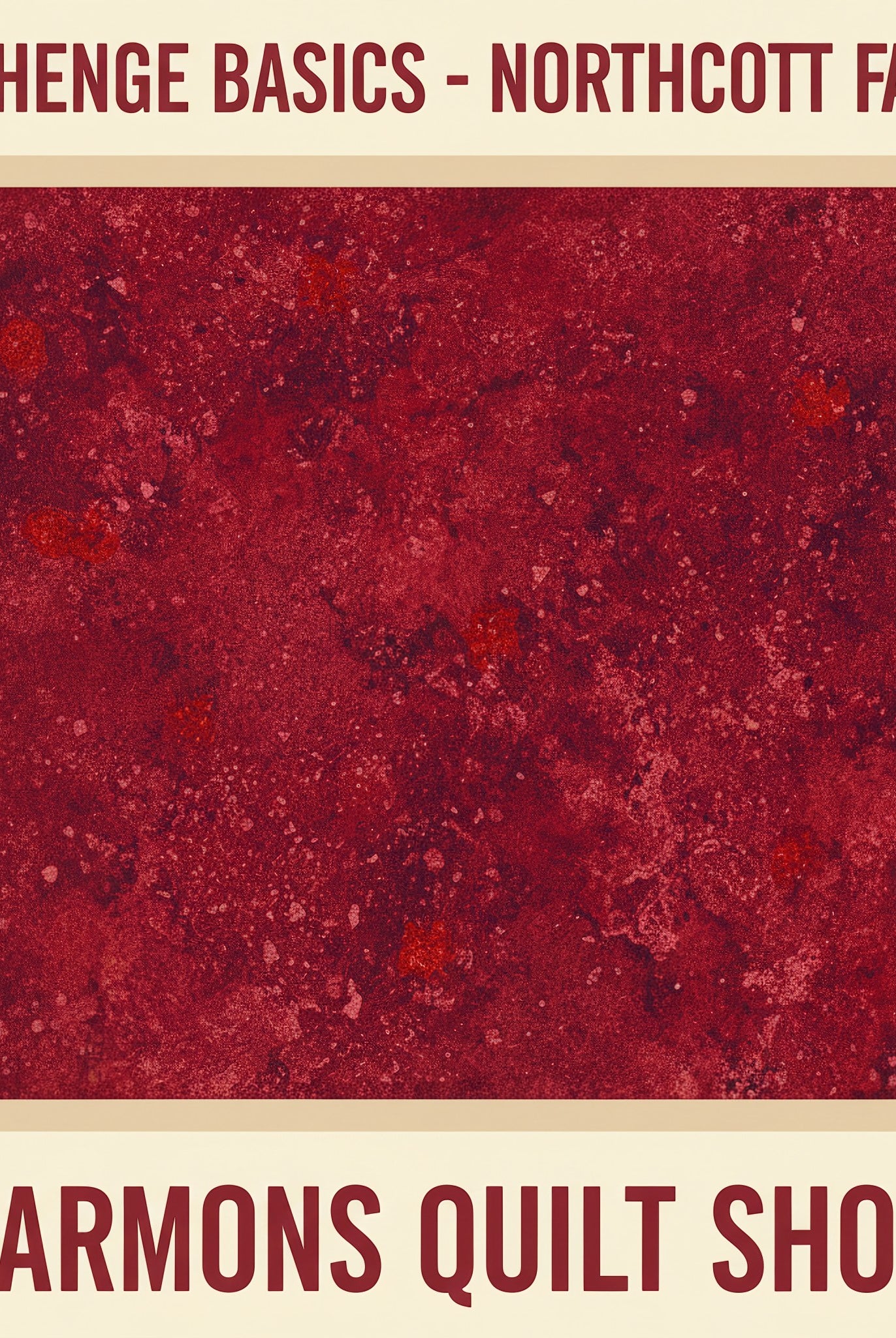 Carmon's Quilt Shop Stonehenge Basics red textured premium cotton fabric by Northcott