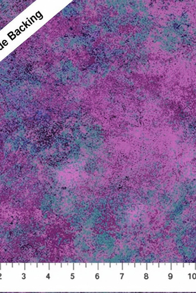 Carmon's Quilt Shop Stonehenge Gradations Ombre Night Shade 108-inch wide backing fabric with purple textured design.