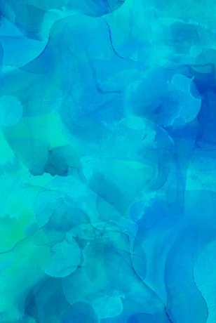 Carmon's Quilt Shop Aura Watercolor turquoise 100% cotton quilt backing fabric with a fluid abstract design.